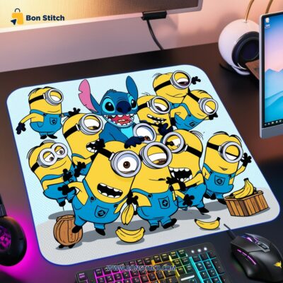 Stitch and Minions Mouse Pad