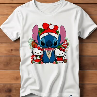 Stitch and hello kitty christmas1