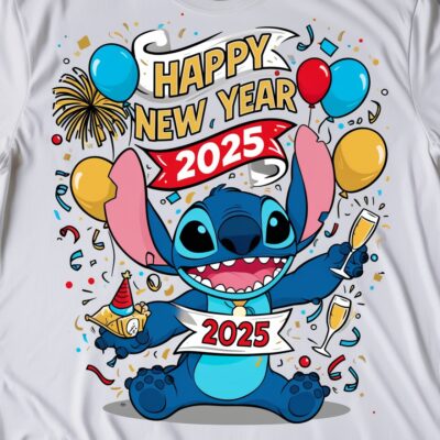 Stitch Happy new year 2025