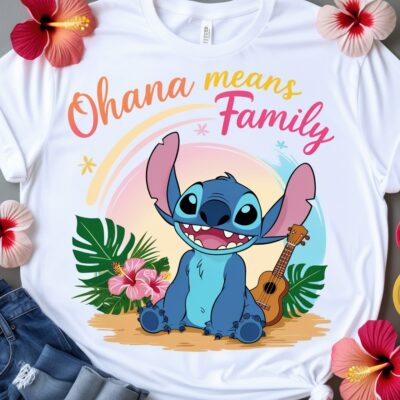 Stitch Ohana Means family Funny